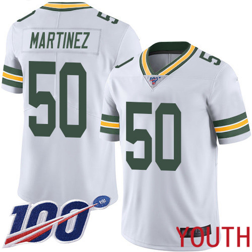 Green Bay Packers Limited White Youth #50 Martinez Blake Road Jersey Nike NFL 100th Season Vapor Untouchable